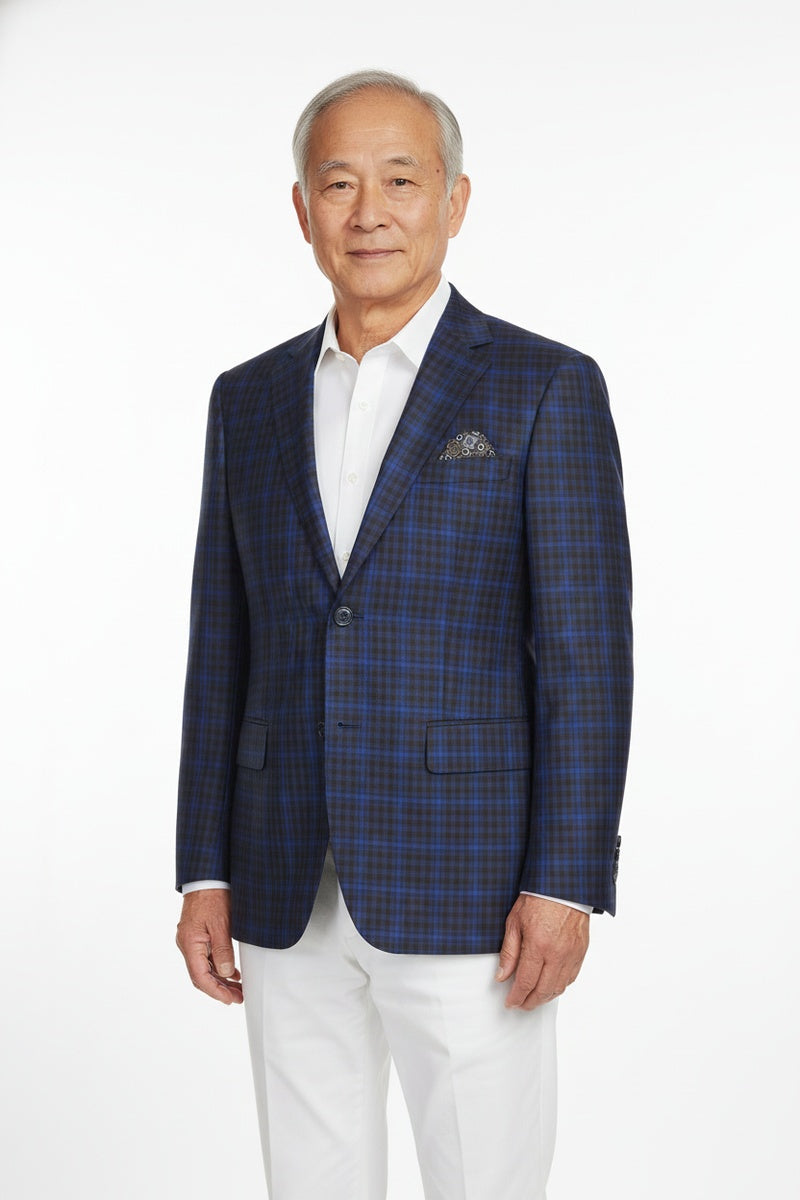 Blue Windowpane Sports Jacket