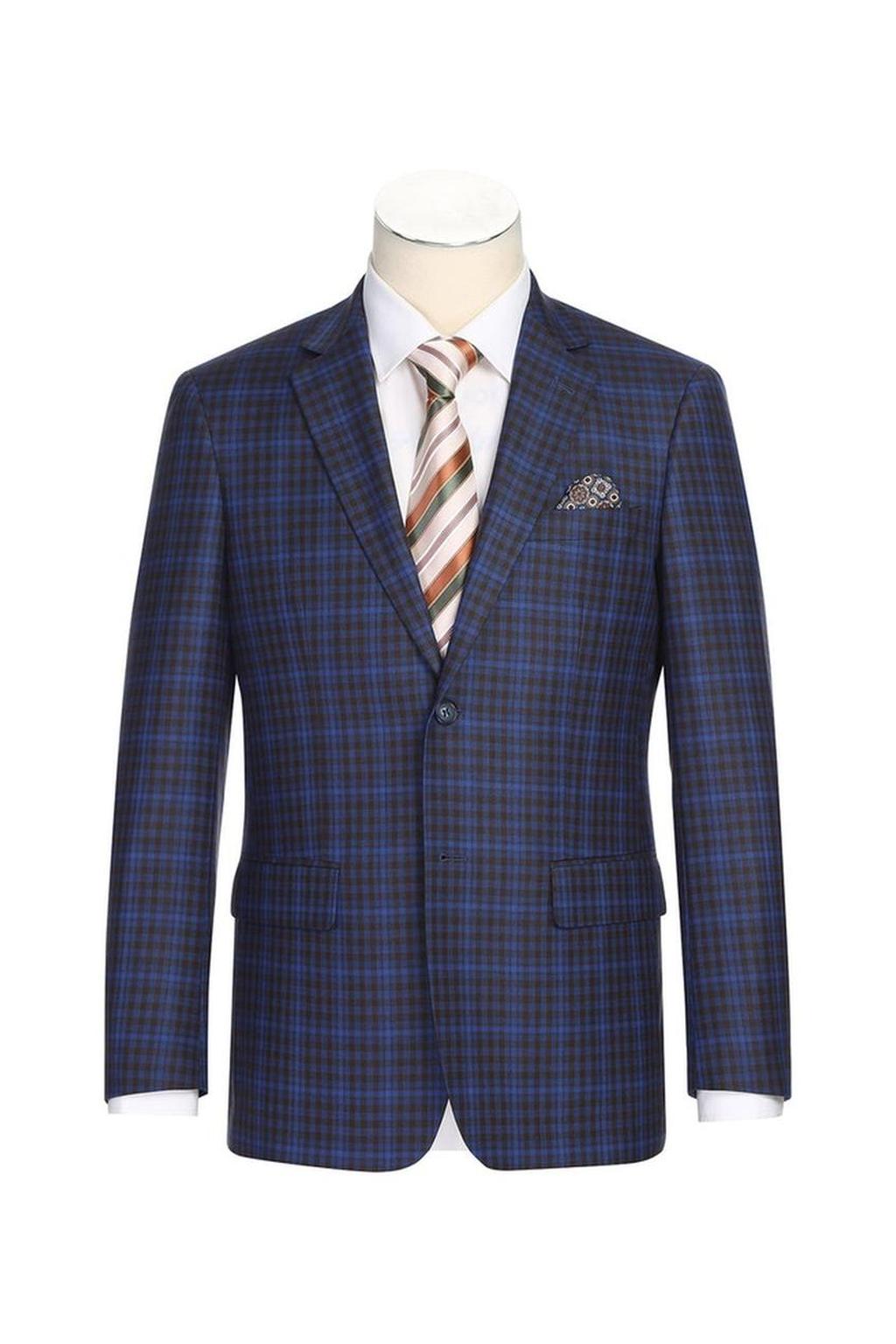 Blue Windowpane Sports Jacket