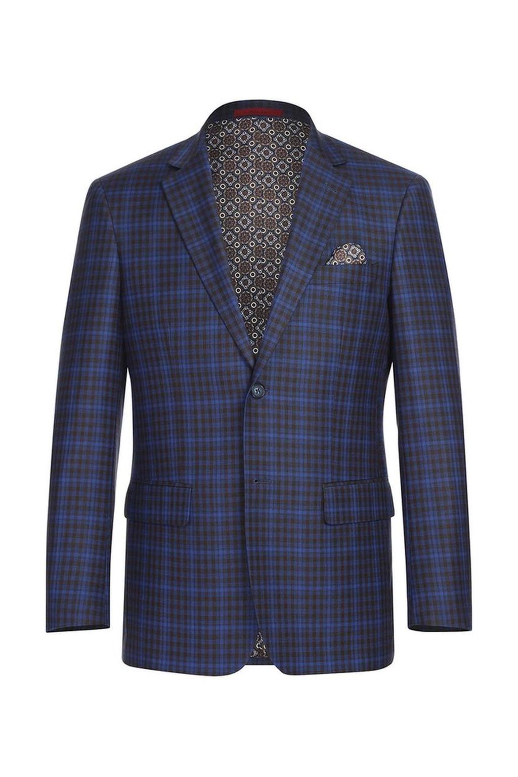 Blue Windowpane Sports Jacket
