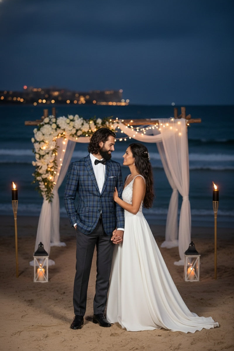 Navy Windowpane Sports Jacket