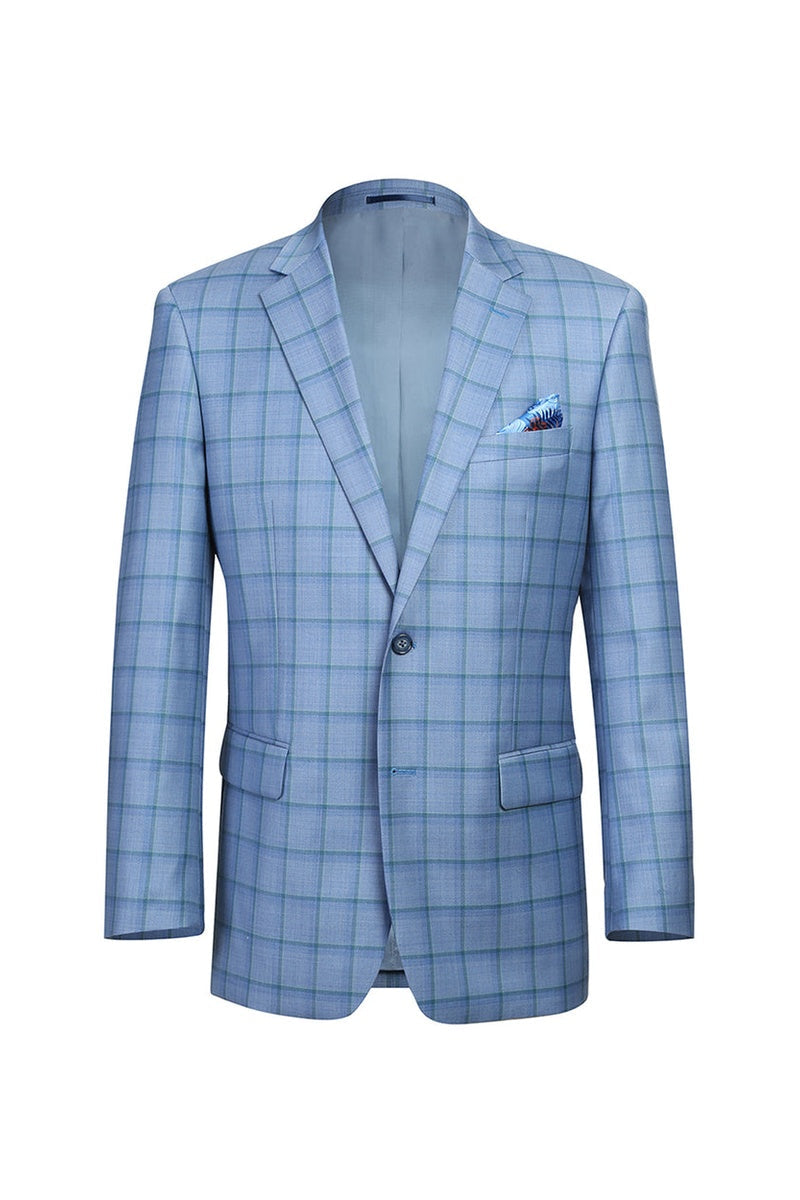Blue Windowpane Sports Jacket