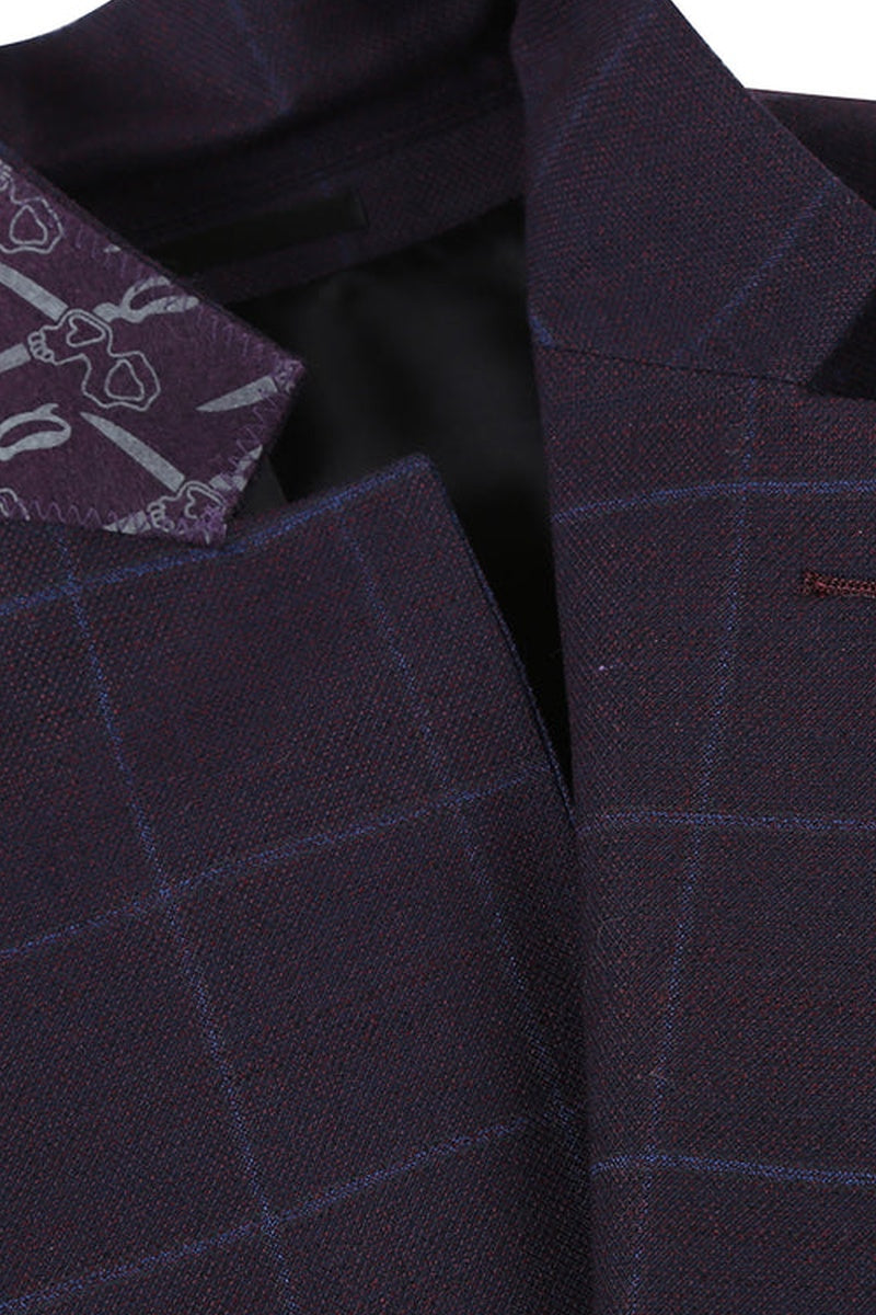 Midnight Blue Windowpane Sports Jacket