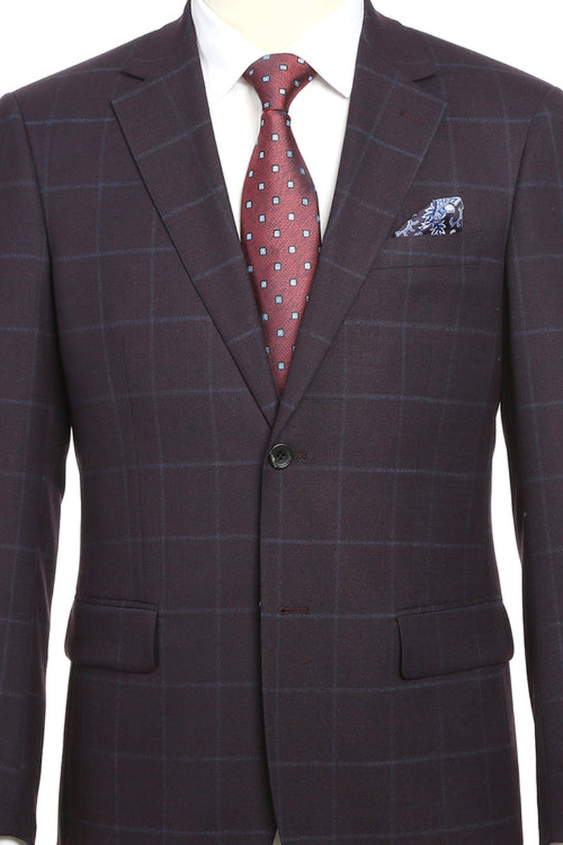 Midnight Blue Windowpane Sports Jacket