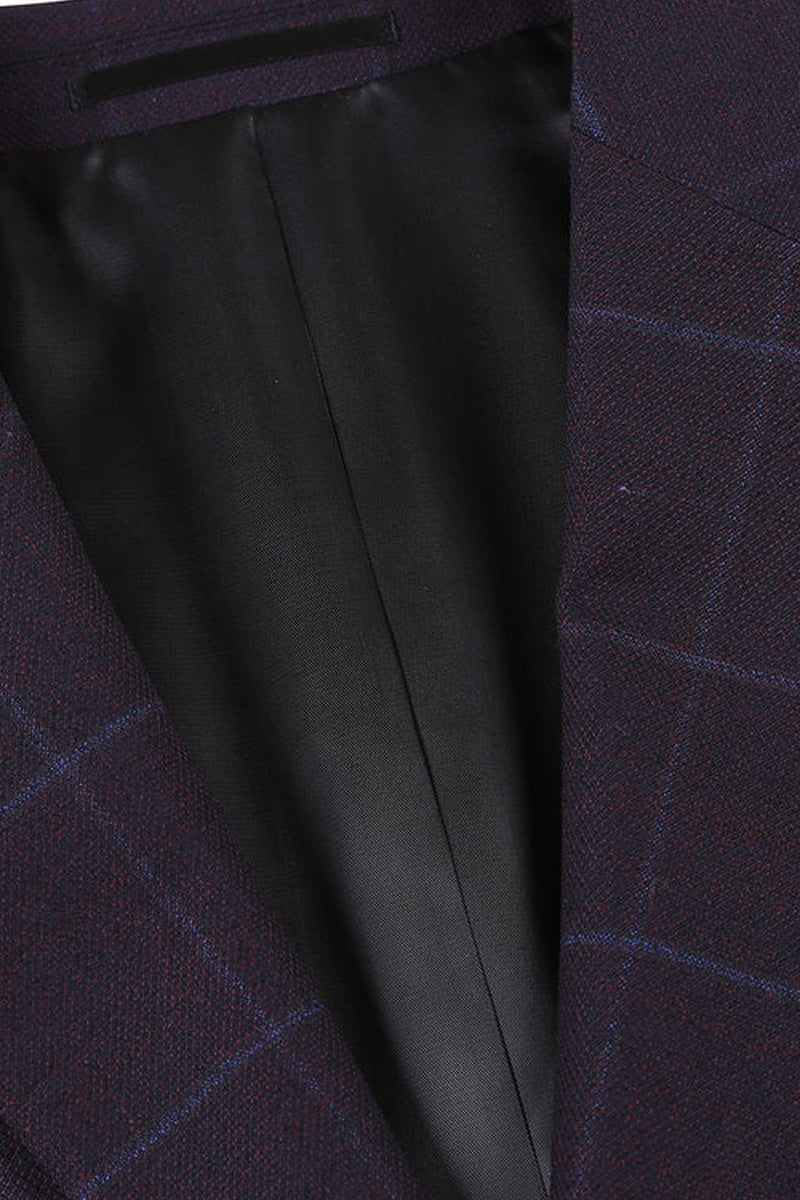 Midnight Blue Windowpane Sports Jacket