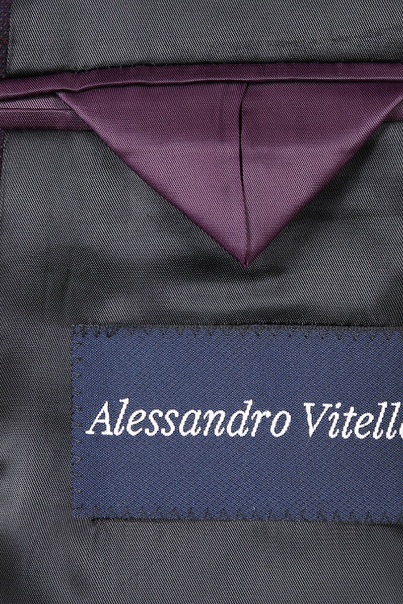 Midnight Blue Windowpane Sports Jacket
