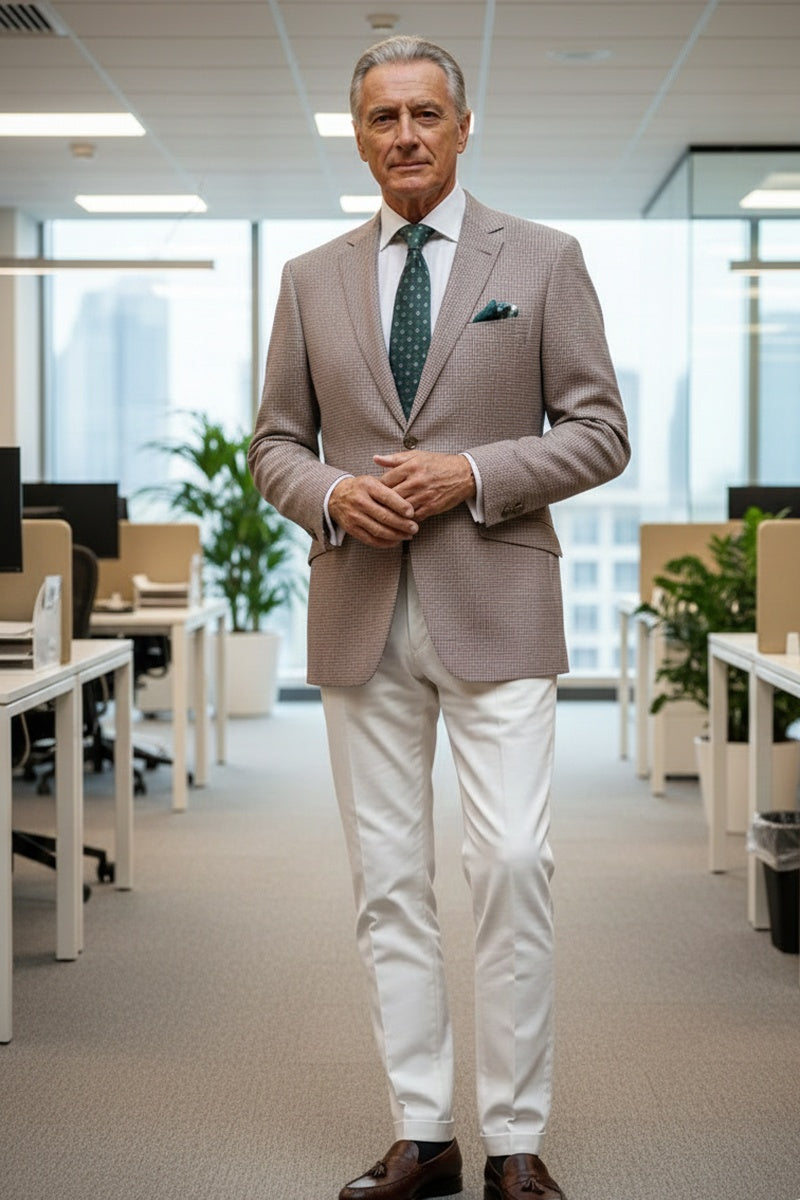Pink Windowpane Sports Jacket