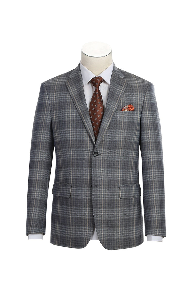 Brown Windowpane Sports Jacket