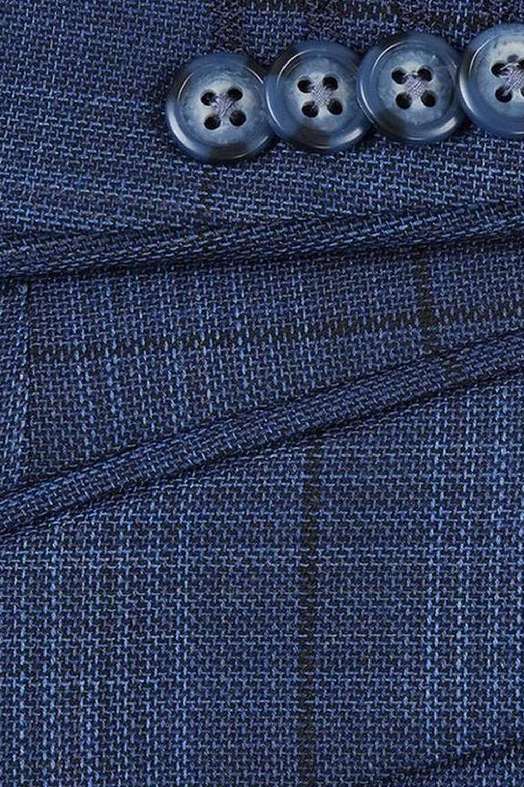 Navy Windowpane Sports Jacket
