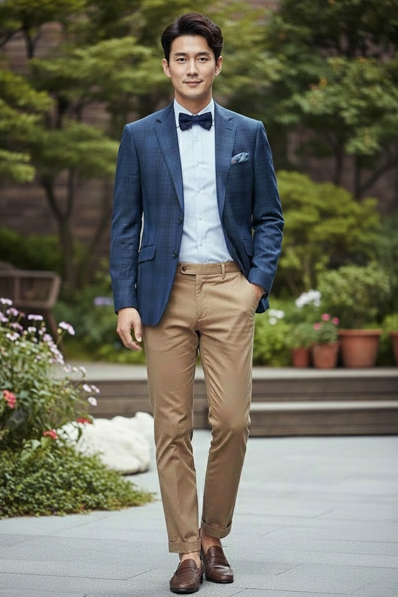 Navy Windowpane Sports Jacket