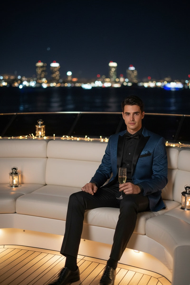 "Hugo" Blue Tuxedo Jacket (Separates)