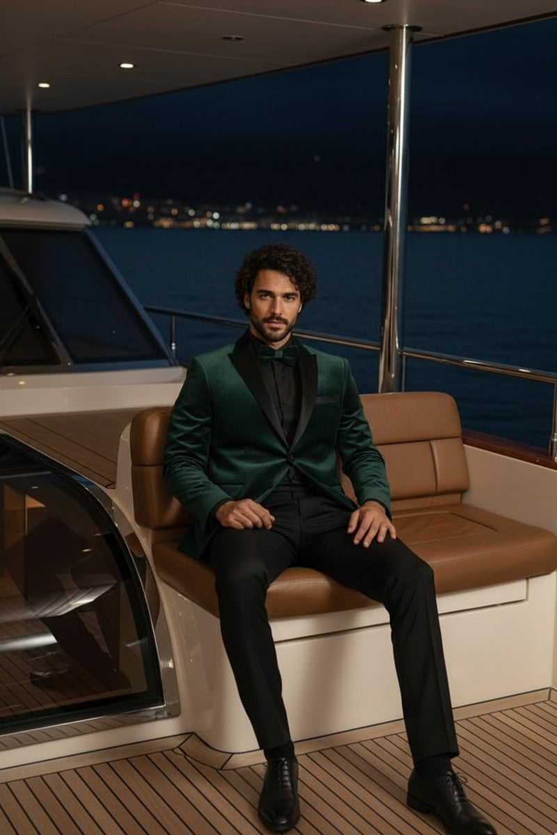 "Marseille" Green Velvet Jacket (Separates)
