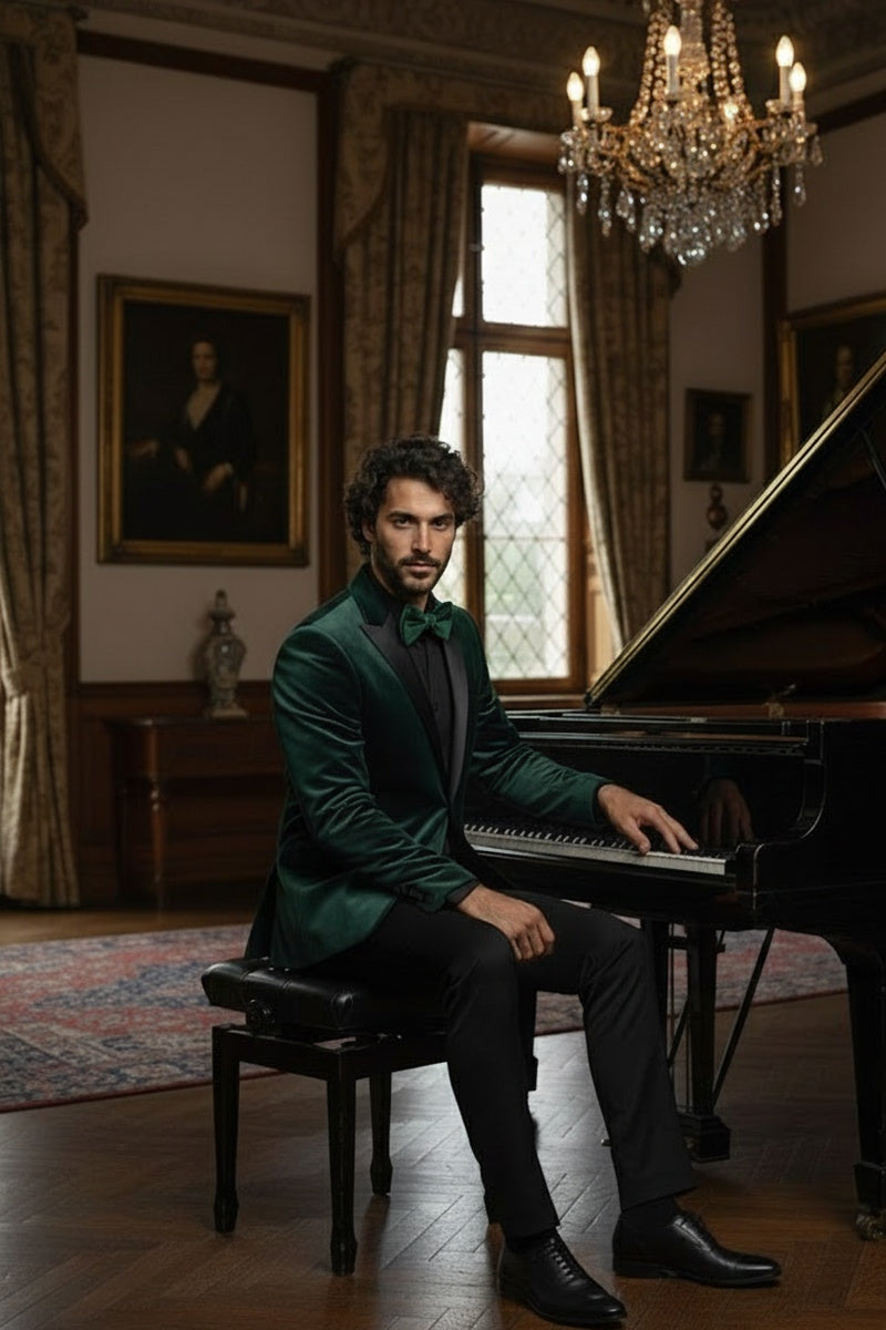 "Marseille" Green Velvet Jacket (Separates)