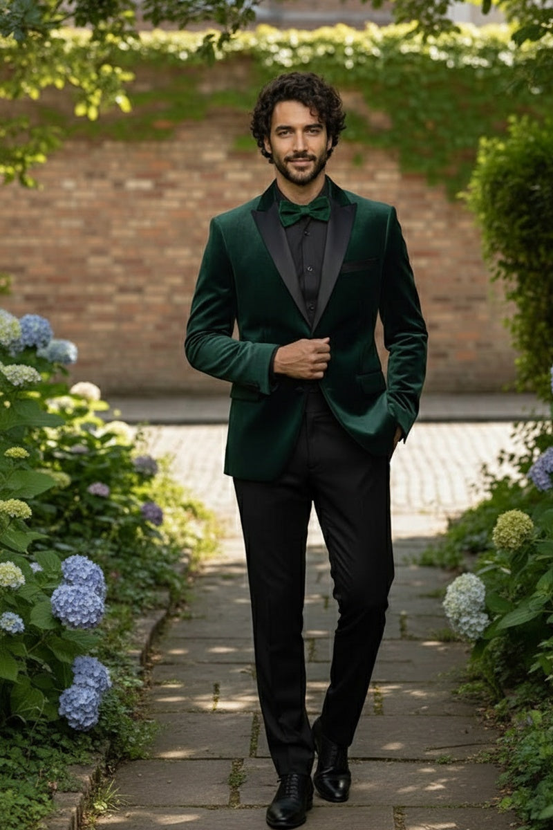 "Marseille" Green Velvet Jacket (Separates)