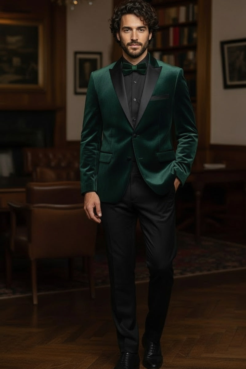 "Marseille" Green Velvet Jacket (Separates)