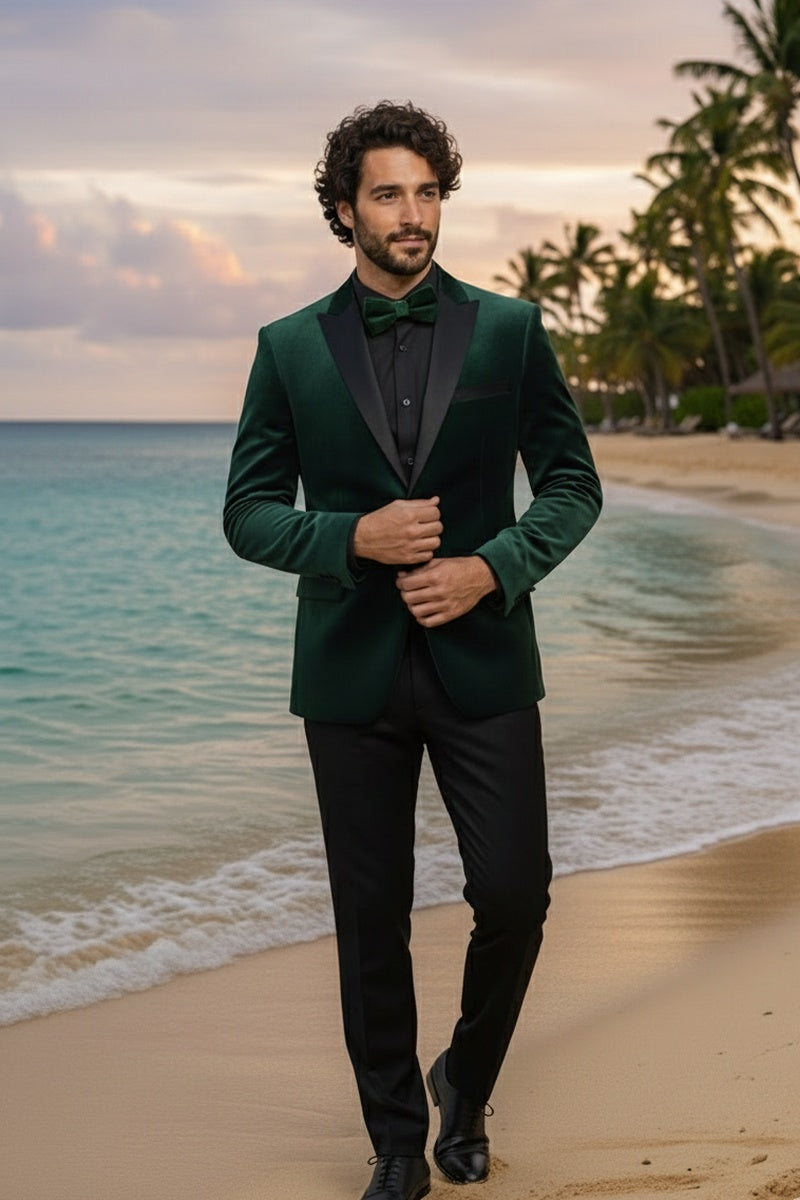 "Marseille" Green Velvet Jacket (Separates)