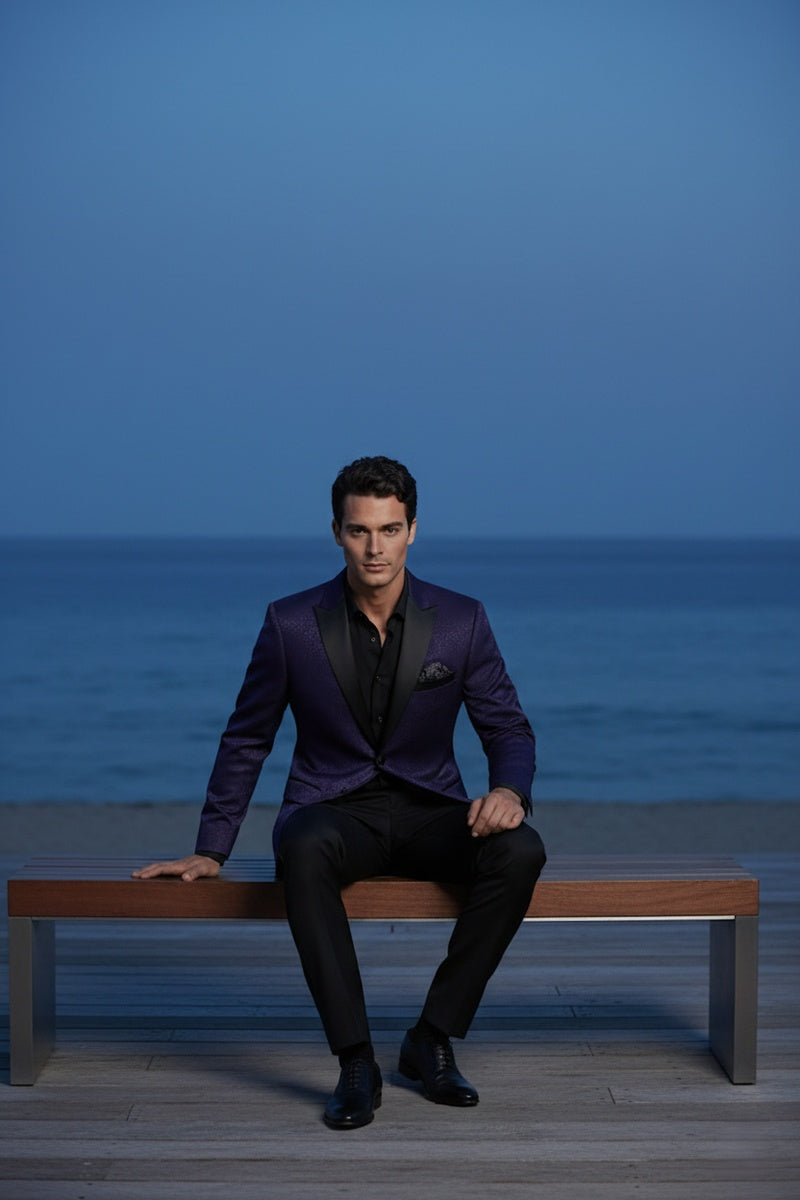 "Hugo" Purple Tuxedo Jacket (Separates)