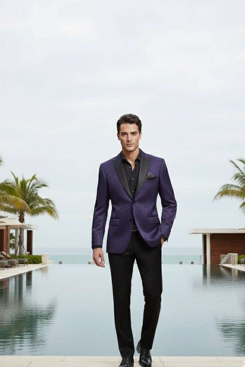 "Hugo" Purple Tuxedo Jacket (Separates)