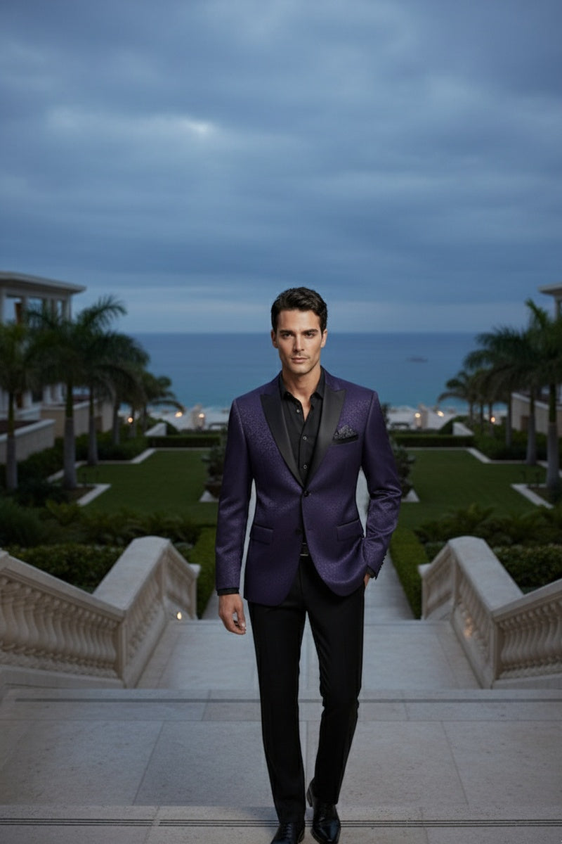 "Hugo" Purple Tuxedo Jacket (Separates)