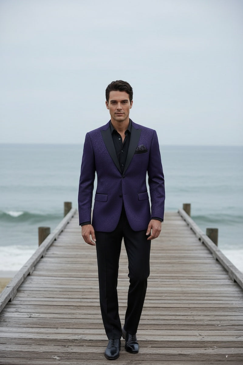 "Hugo" Purple Tuxedo Jacket (Separates)
