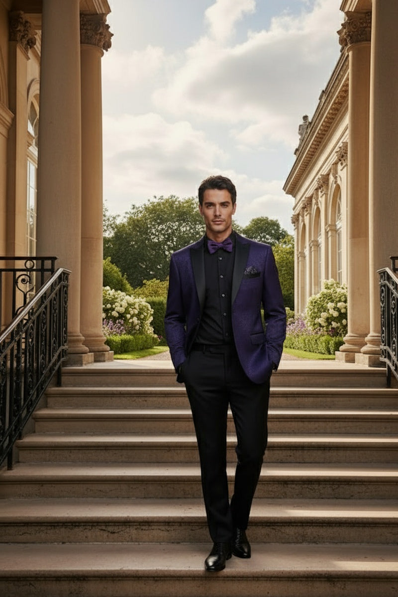 "Hugo" Purple Tuxedo Jacket (Separates)