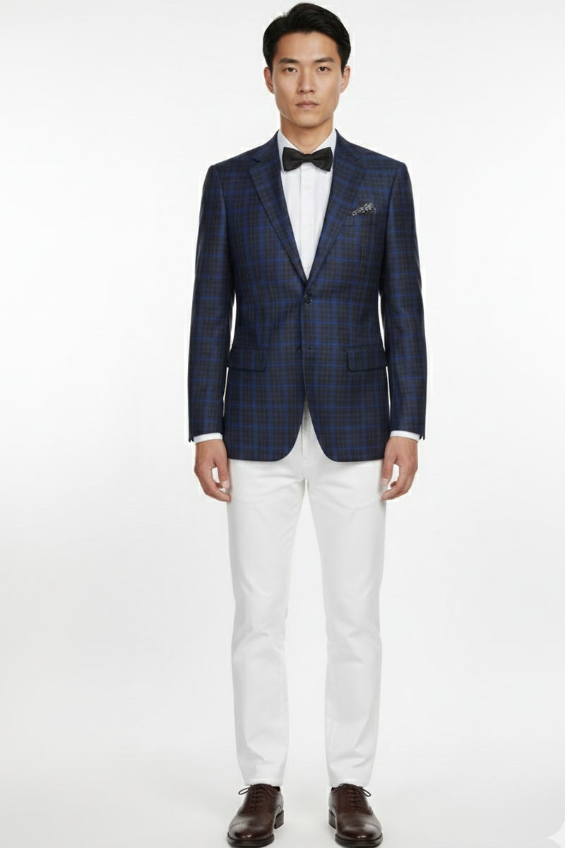 Blue Windowpane Sports Jacket