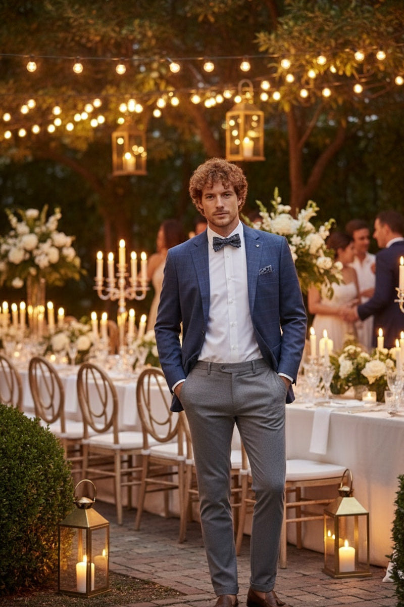 Blue Windowpane Sports Jacket