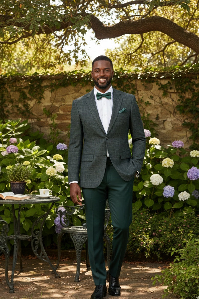 Green Windowpane Sports Jacket