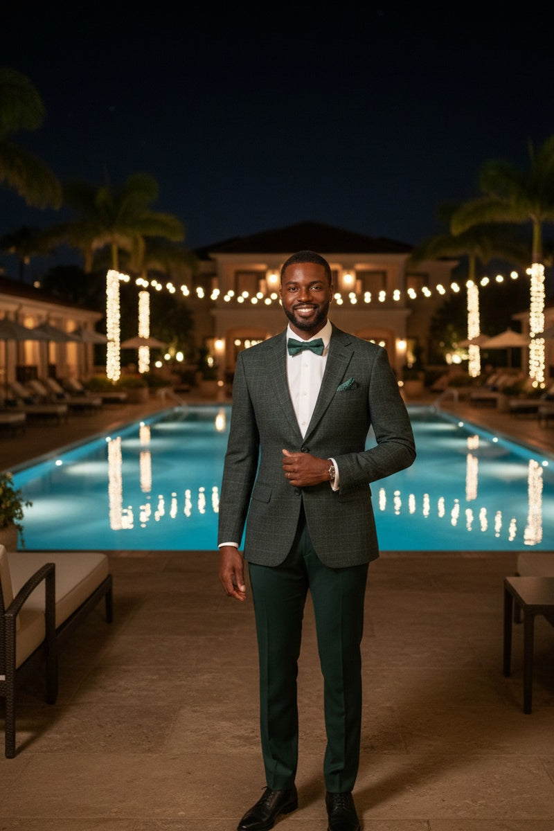 Green Windowpane Sports Jacket
