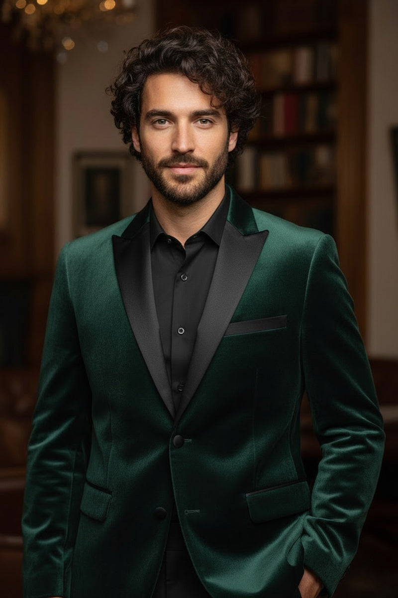 "Marseille" Green Velvet Jacket (Separates)