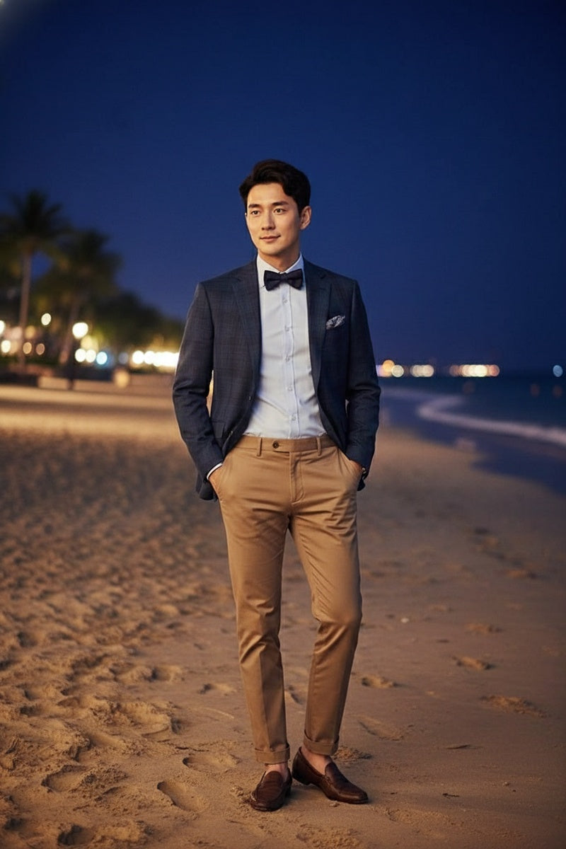 Navy Windowpane Sports Jacket
