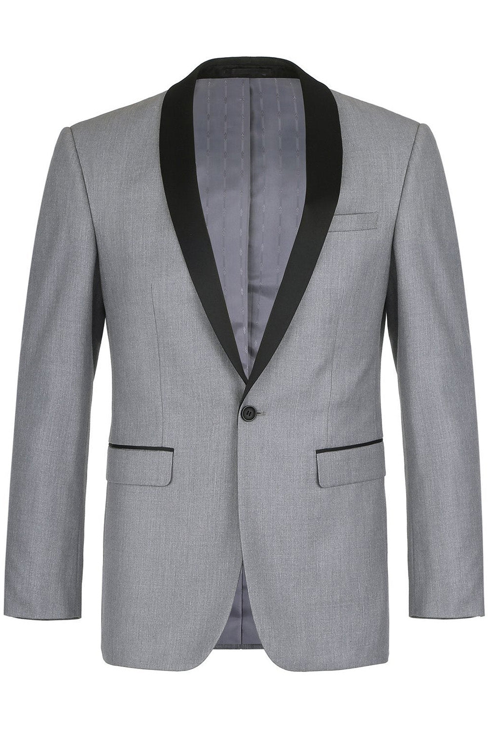"Paris" Grey 1-Button Shawl Tuxedo (2-Piece Set)