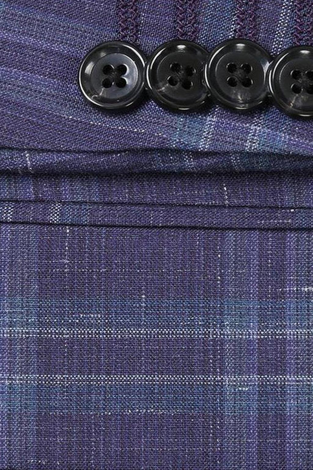 Purple & Blue Windowpane Sports Jacket