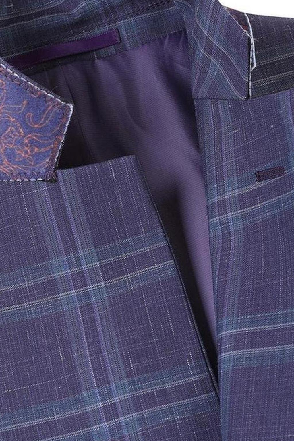 Purple & Blue Windowpane Sports Jacket