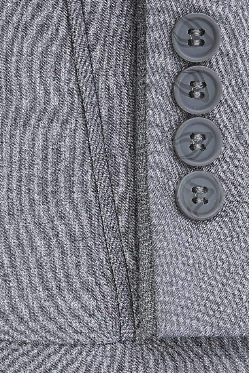 "Rafael" Light Grey 2-Button Notch Suit (2-Piece Set)