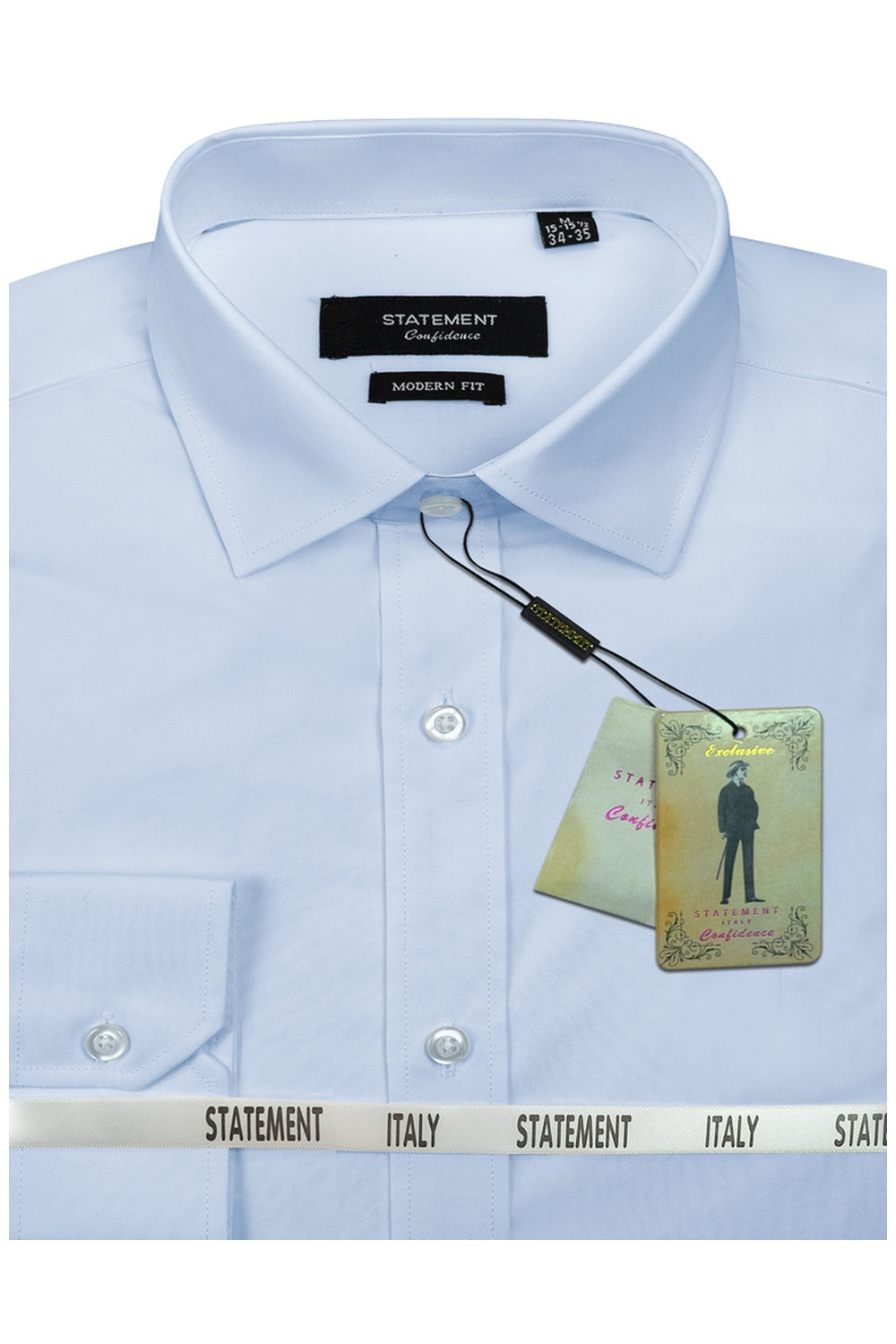 "Aurora" Sky Blue Laydown Dress Shirt
