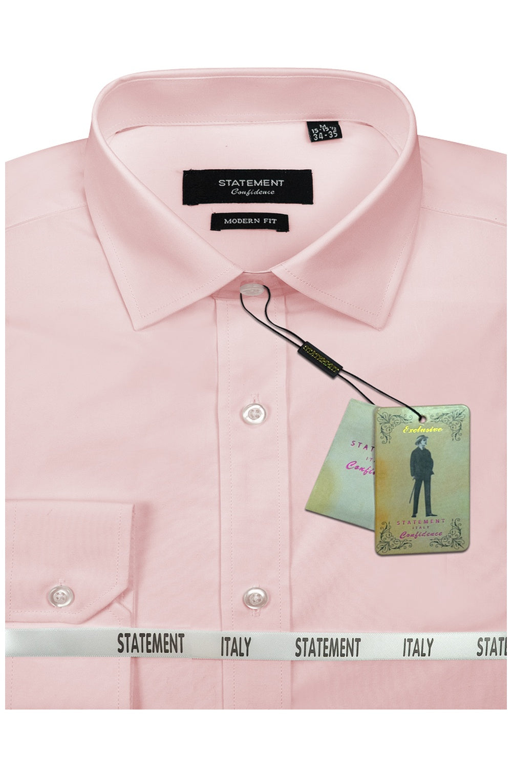 "Aurora" Pink Laydown Dress Shirt