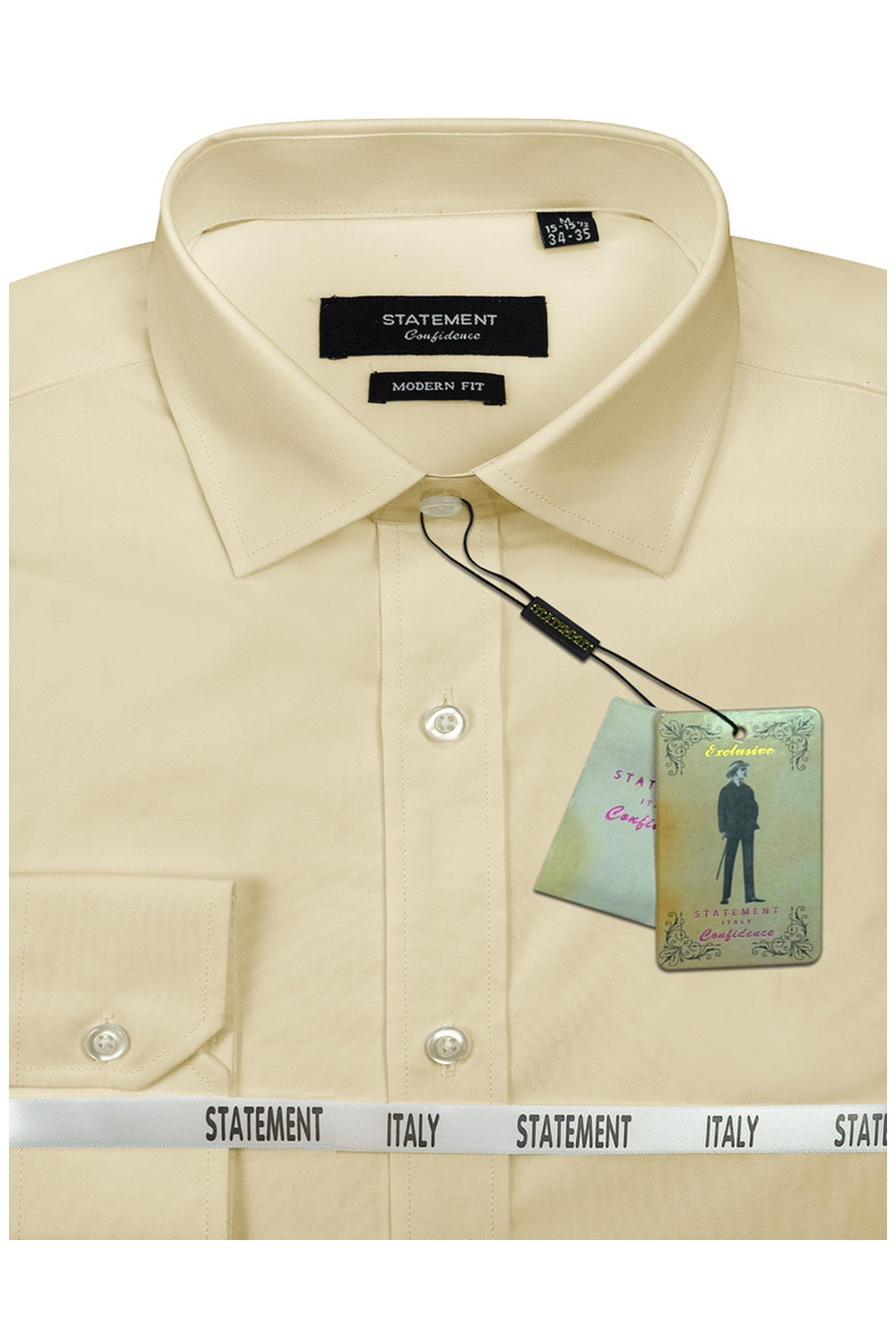"Aurora" Tan Laydown Dress Shirt