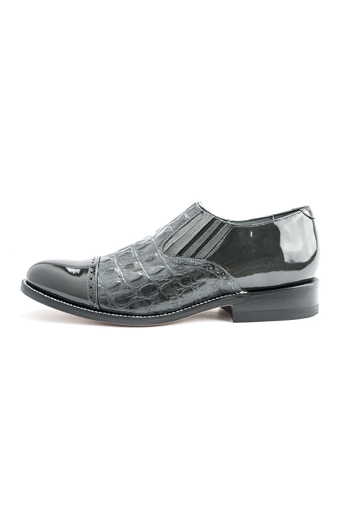 Stacy Baldwin "Hornback Slip On" Grey Stacy Baldwin Tuxedo Shoes