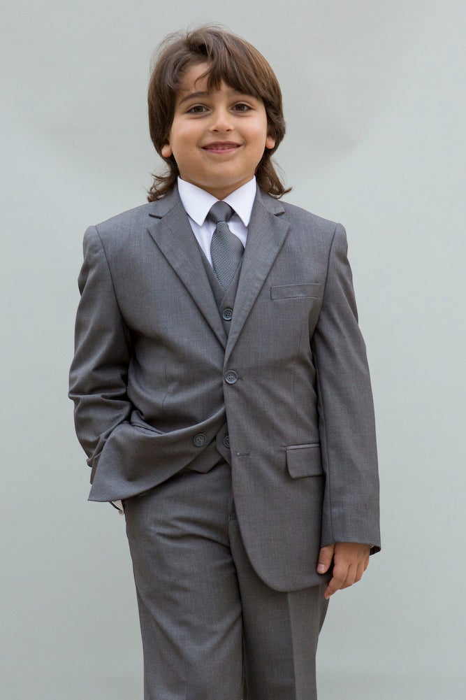 Statement "Elliot" Kids Grey 5-Piece Suit