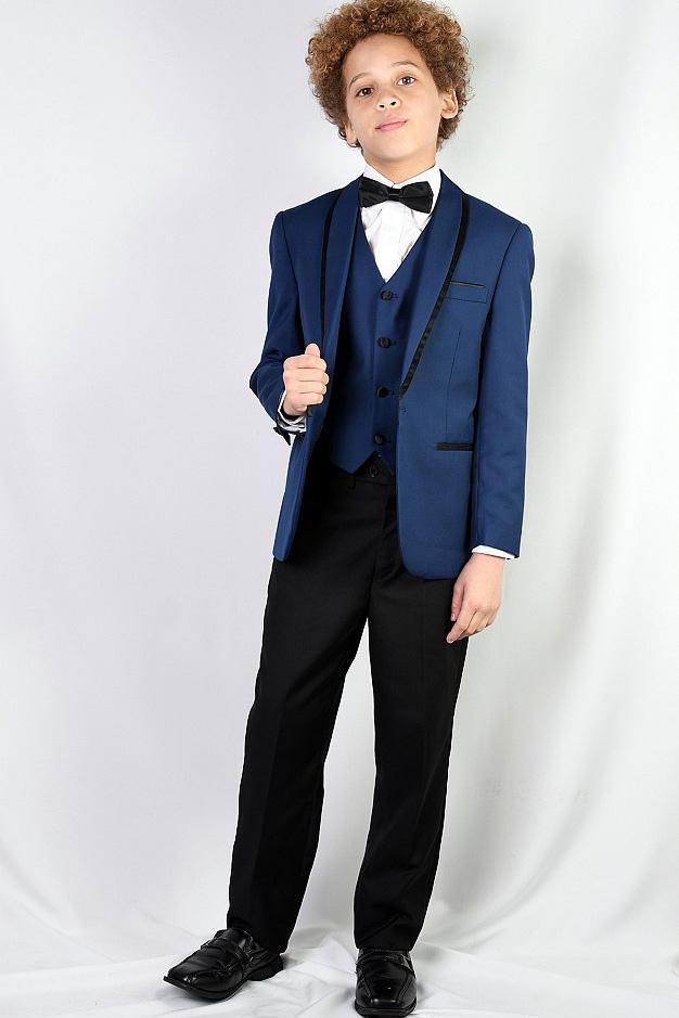 Statement "Genova" Kids Sapphire Shawl Tuxedo 5-Piece Set