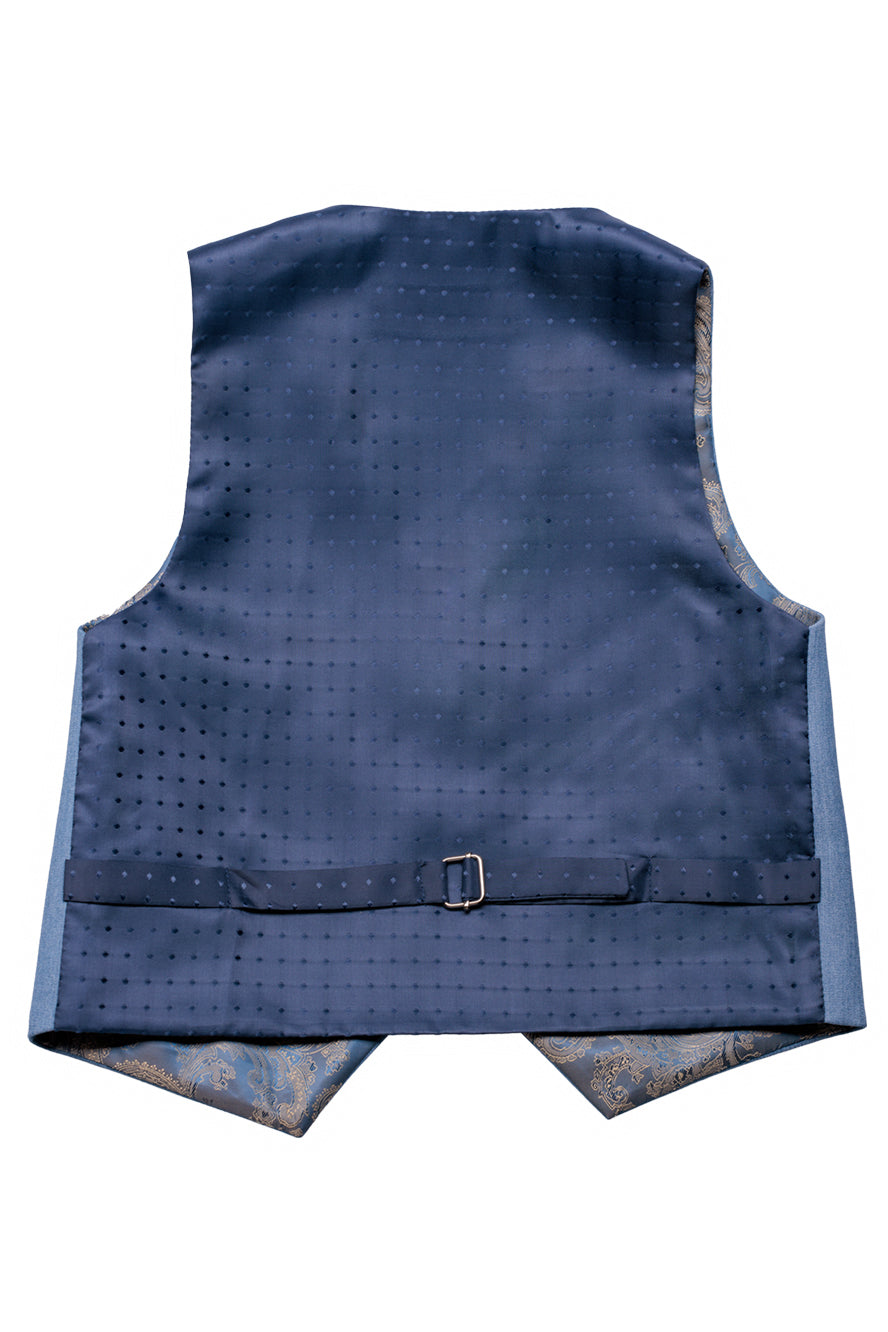 BLACKTIE "Liam" Kids Denim Blue Suit (5-Piece Set)