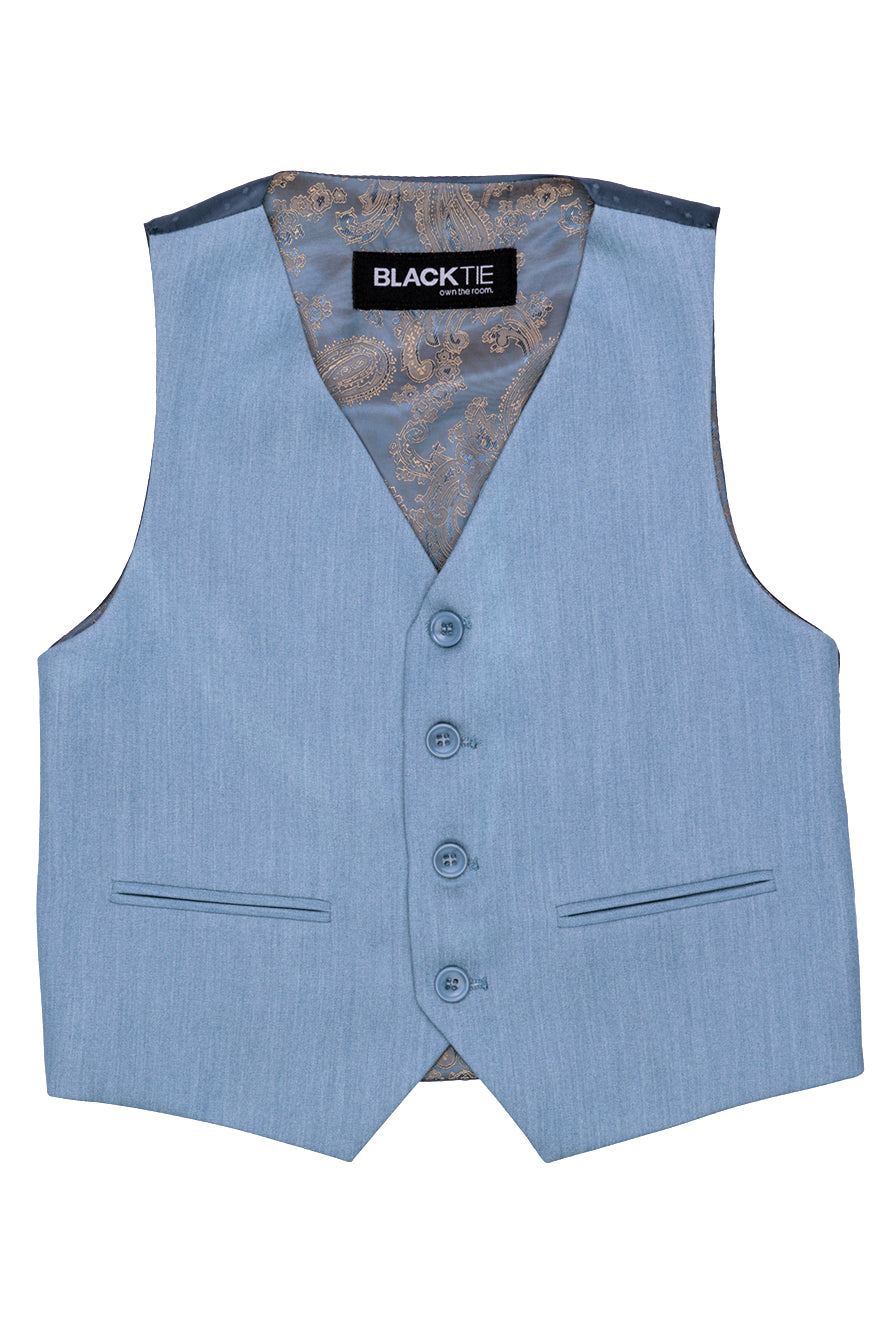 BLACKTIE "Liam" Kids Denim Blue Suit (5-Piece Set)