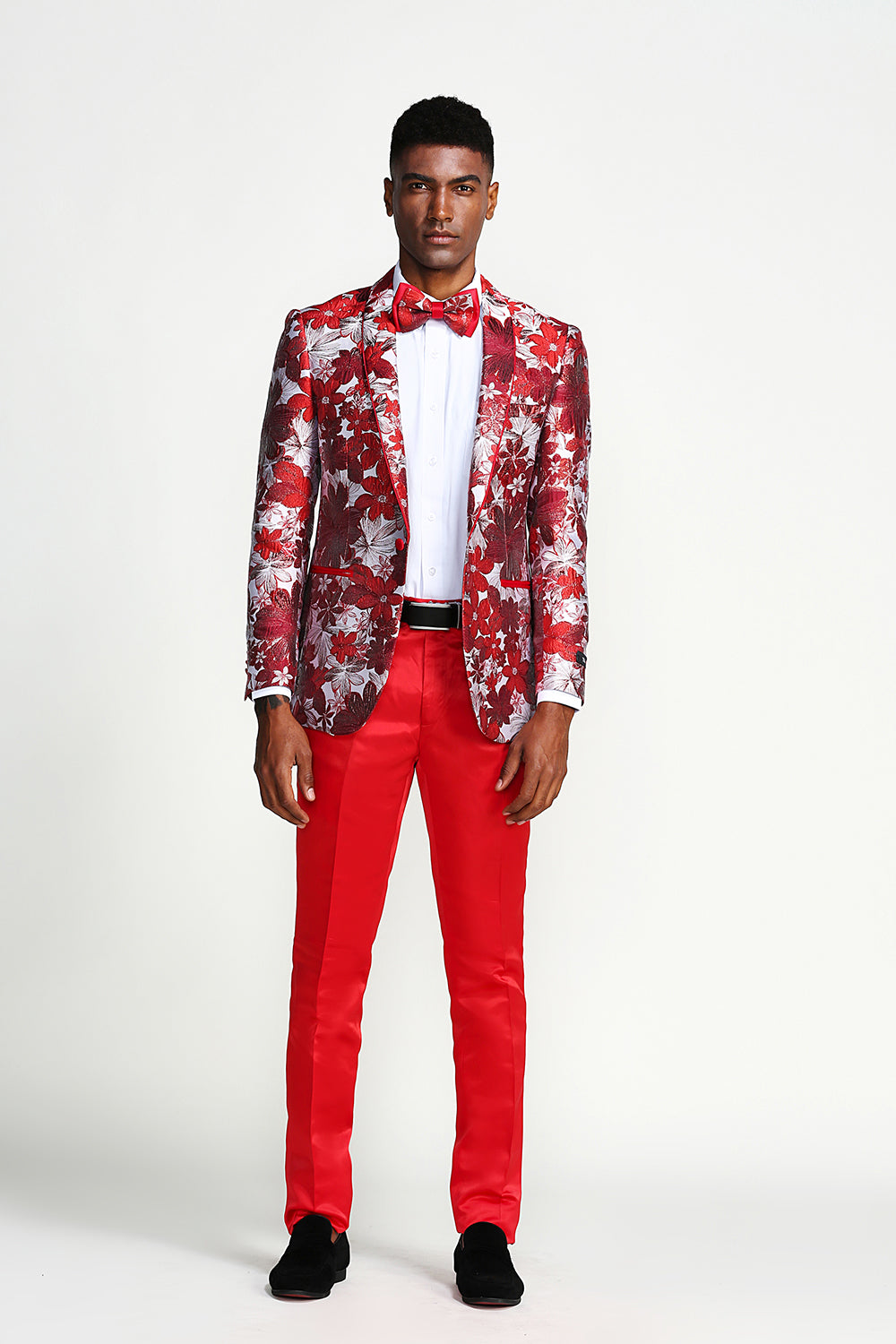 "Bloom" Red Tuxedo Jacket (Separates)