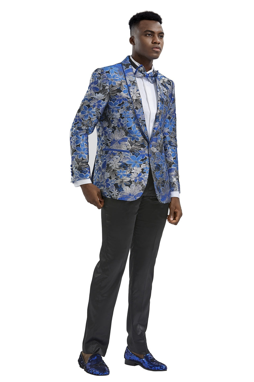 "Bloom" Royal Blue Tuxedo Jacket (Separates)