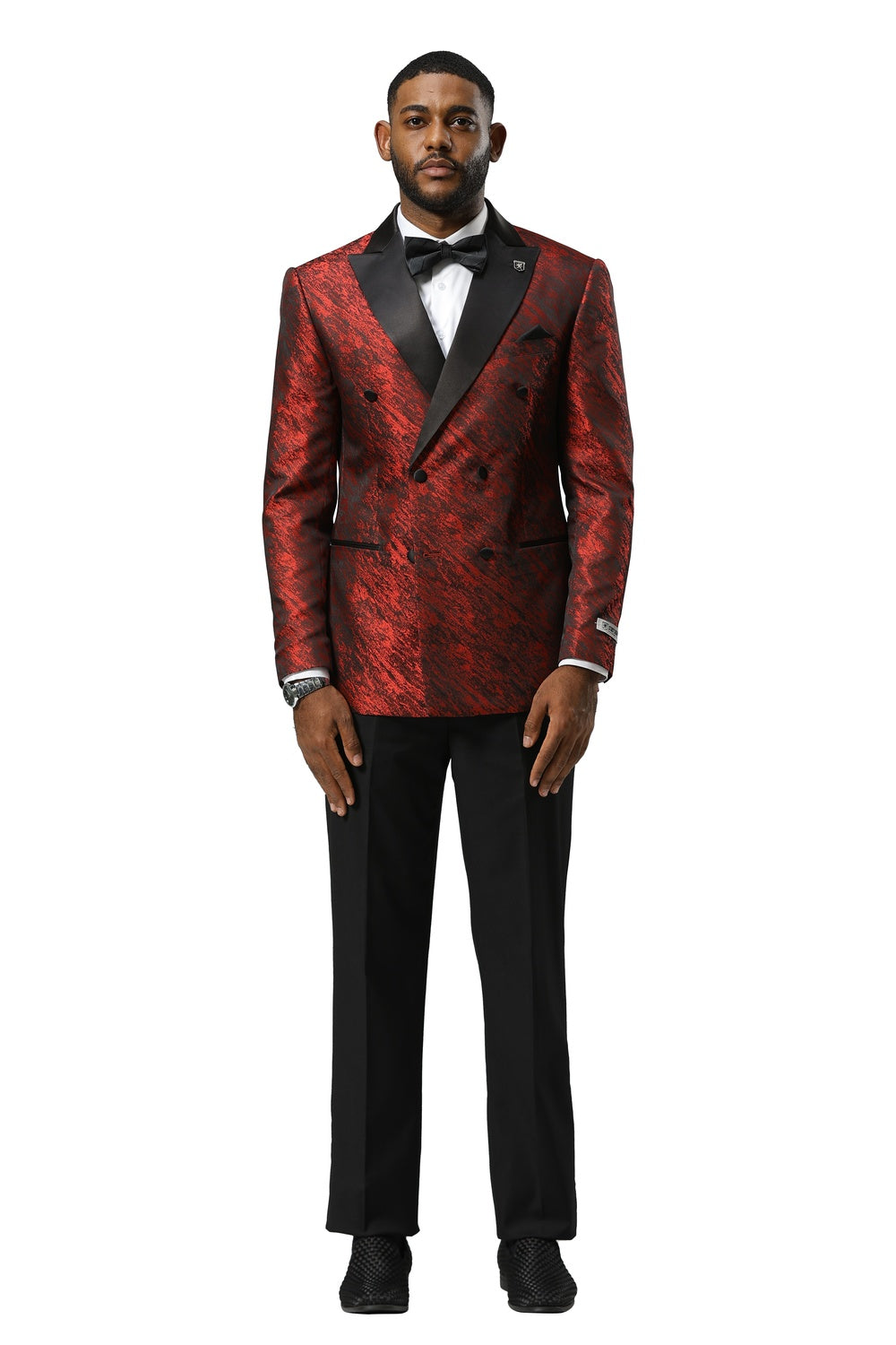 "Lennox" Red Tuxedo Jacket (Separates)