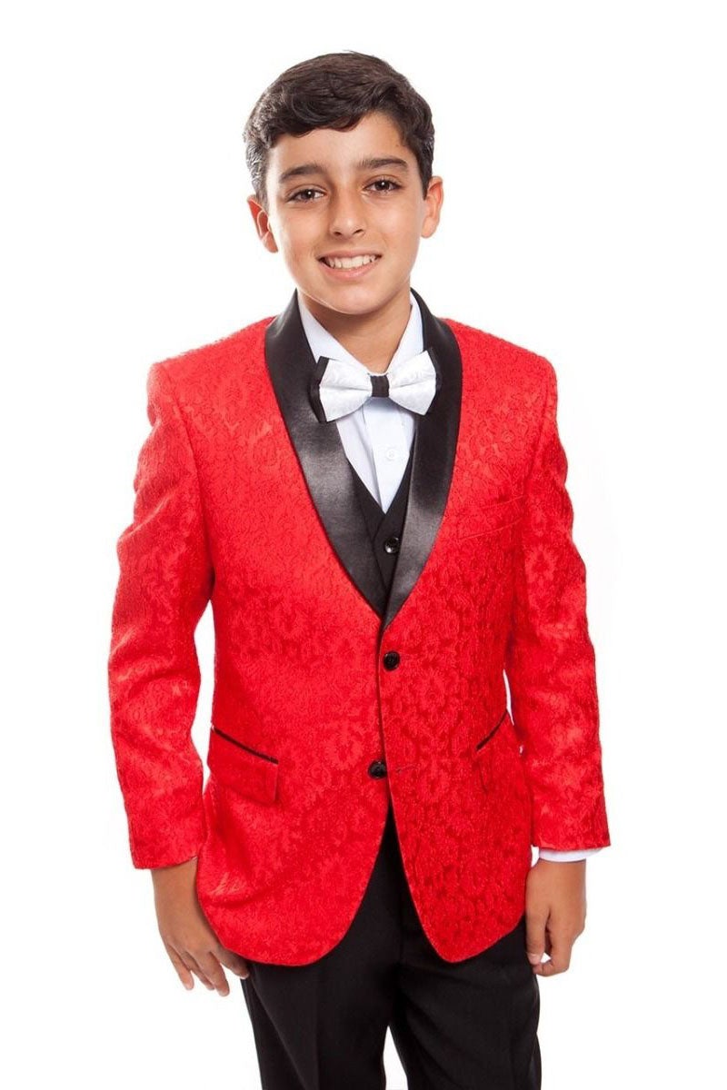 Tazio "Cruz" Tazio Kids Red 5-Piece Tuxedo