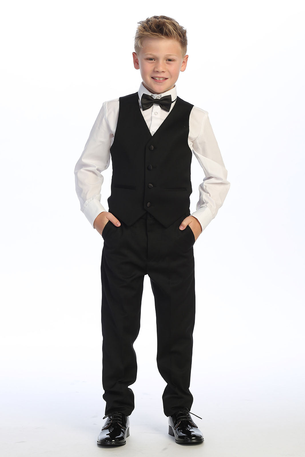 "Cornell" Kids Black Tuxedo (5-Piece Set)