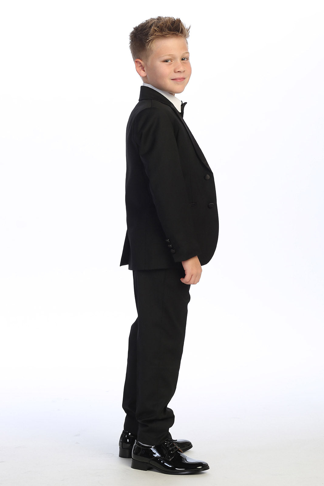 "Georgetown" Kids Black Tuxedo (5-Piece Set)