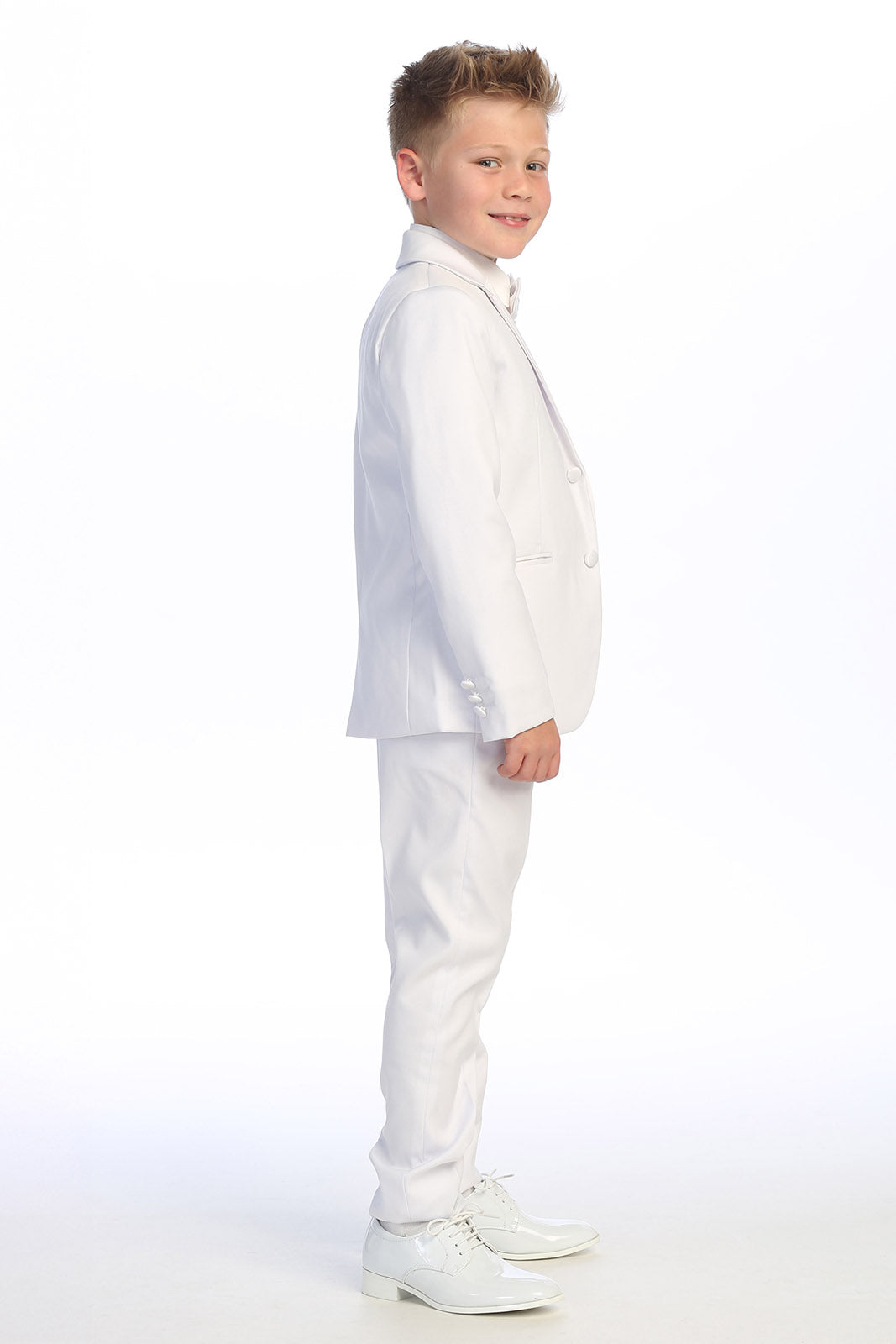 "Georgetown" Kids White Tuxedo (5-Piece Set)