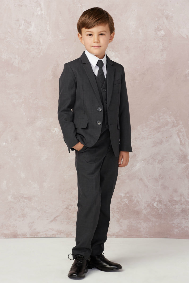 Tip Top "Stanford" Kids Dark Grey Suit 5-Piece Set